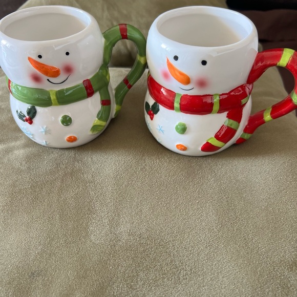 NWOT snow man mugs! - Picture 1 of 4